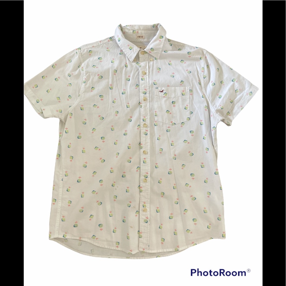 Hollister Men’s Short Sleeve Button Down Shirt XL